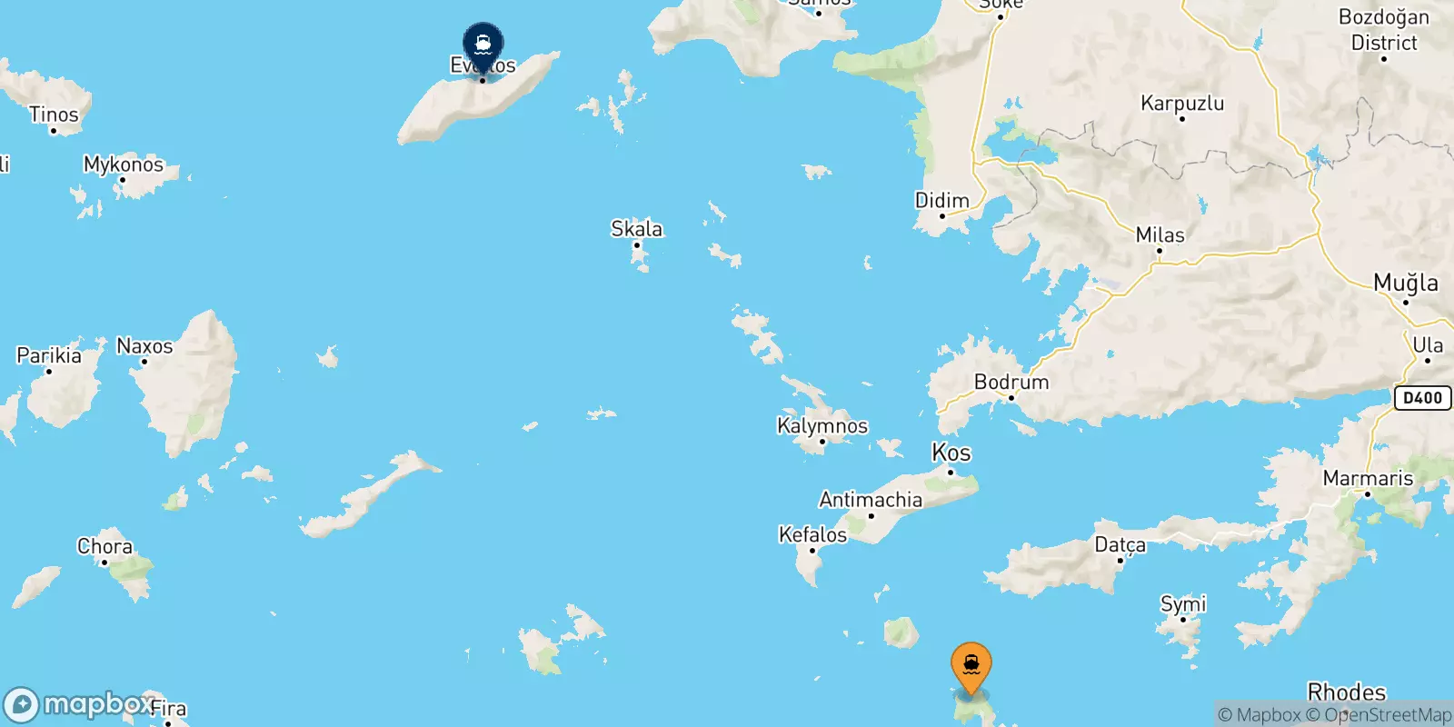 Traghetti da Tilos per Evdilos (Ikaria)