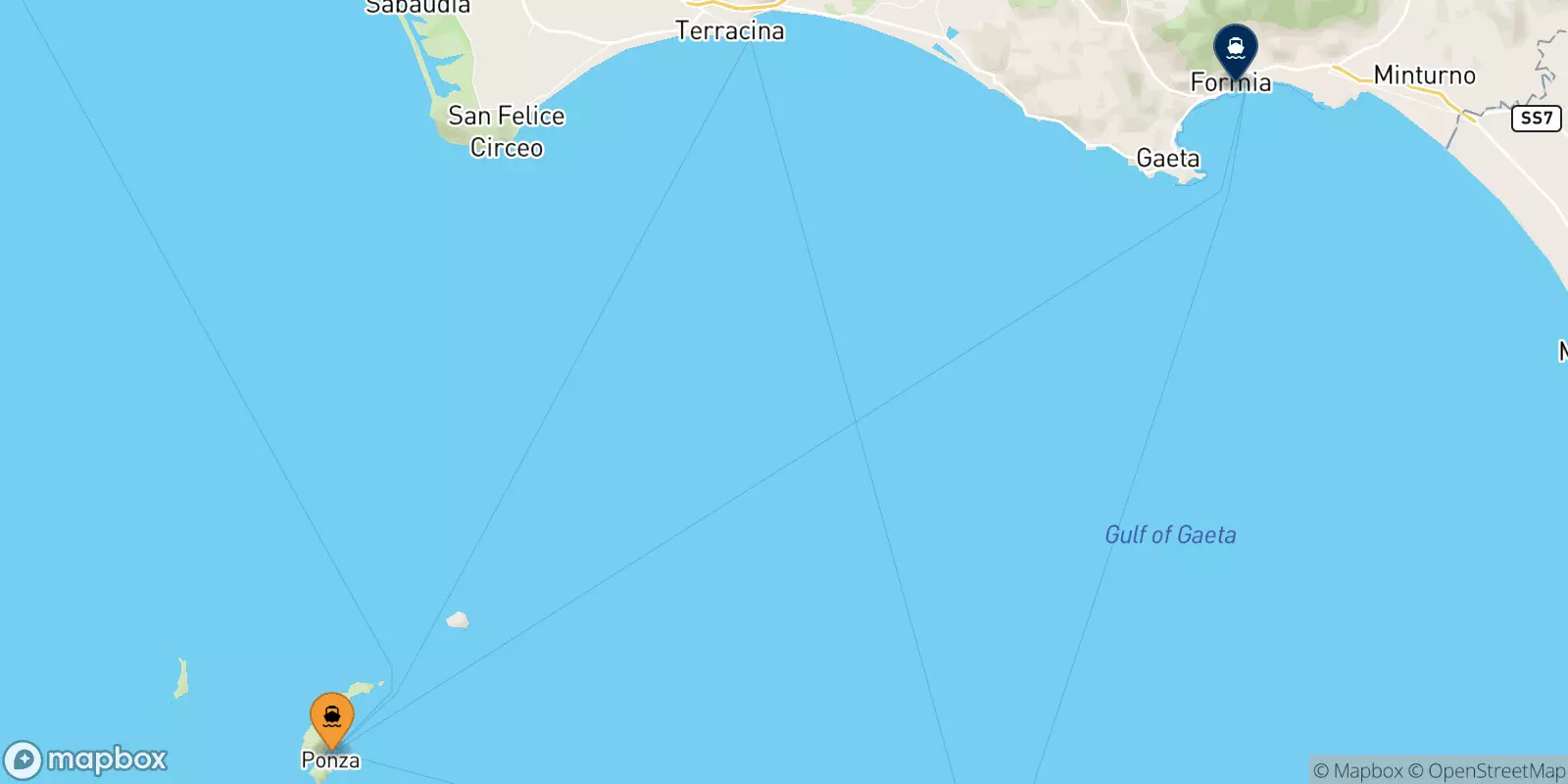 Traghetti da Ponza per Formia