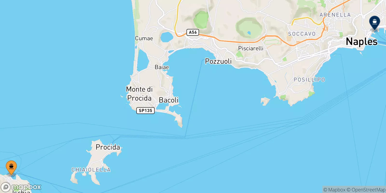 Traghetti da Forio (Ischia) per Napoli Beverello