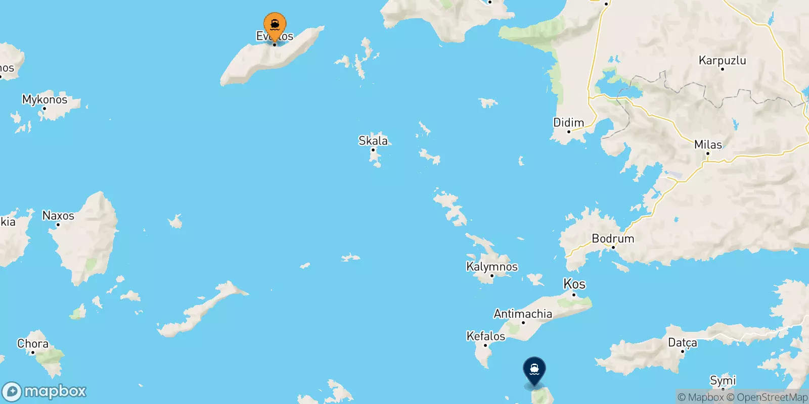 Traghetti da Agios Kirikos (Ikaria) per Nisyros