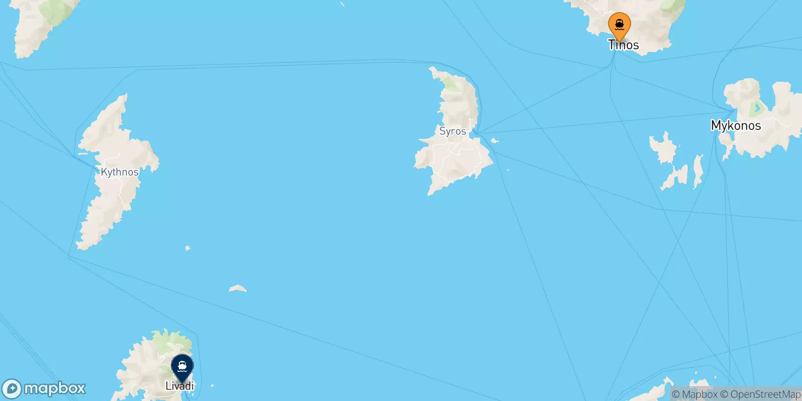 Traghetti da Tinos per Serifos