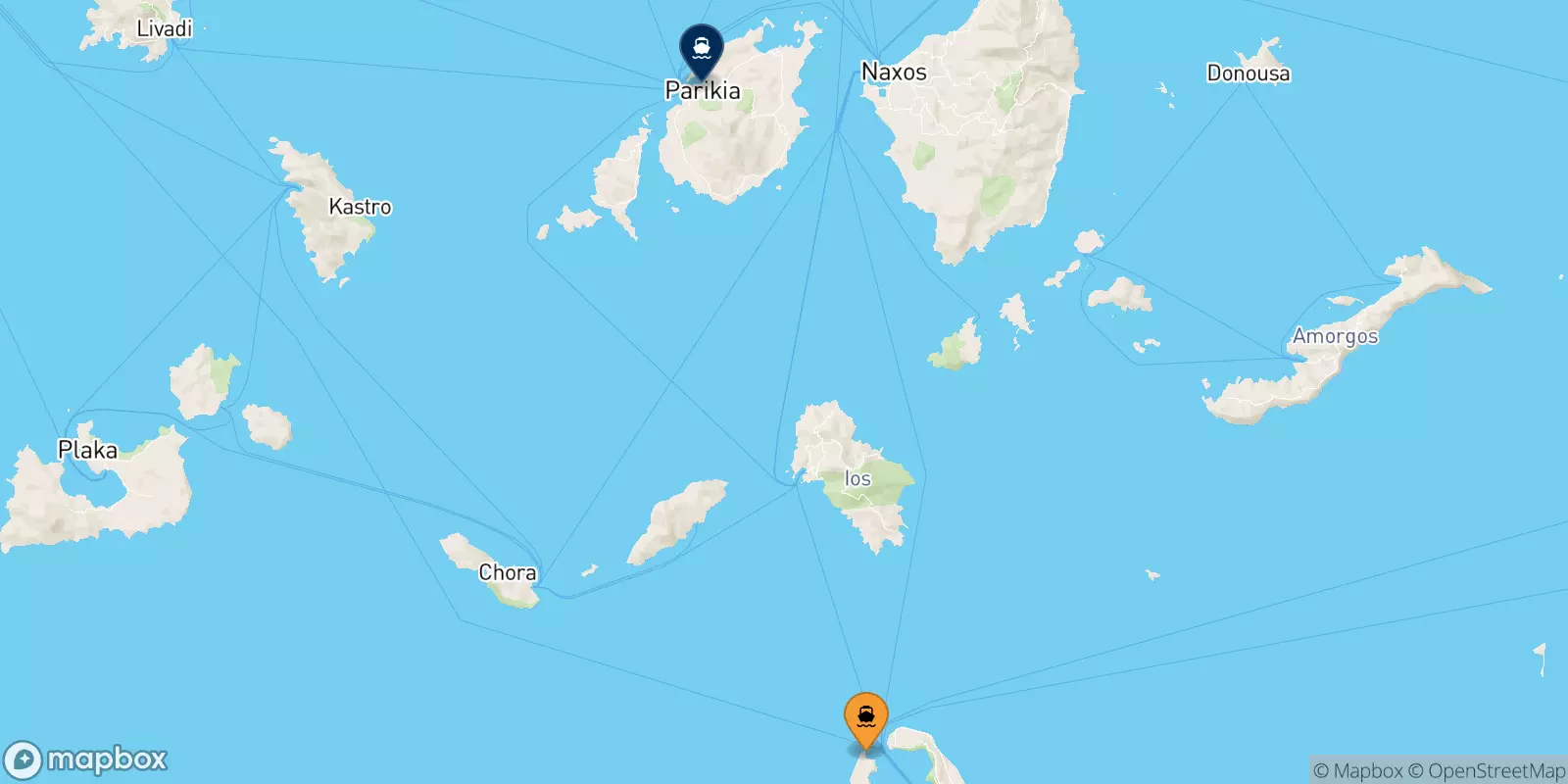 Traghetti da Thirassia per Paros