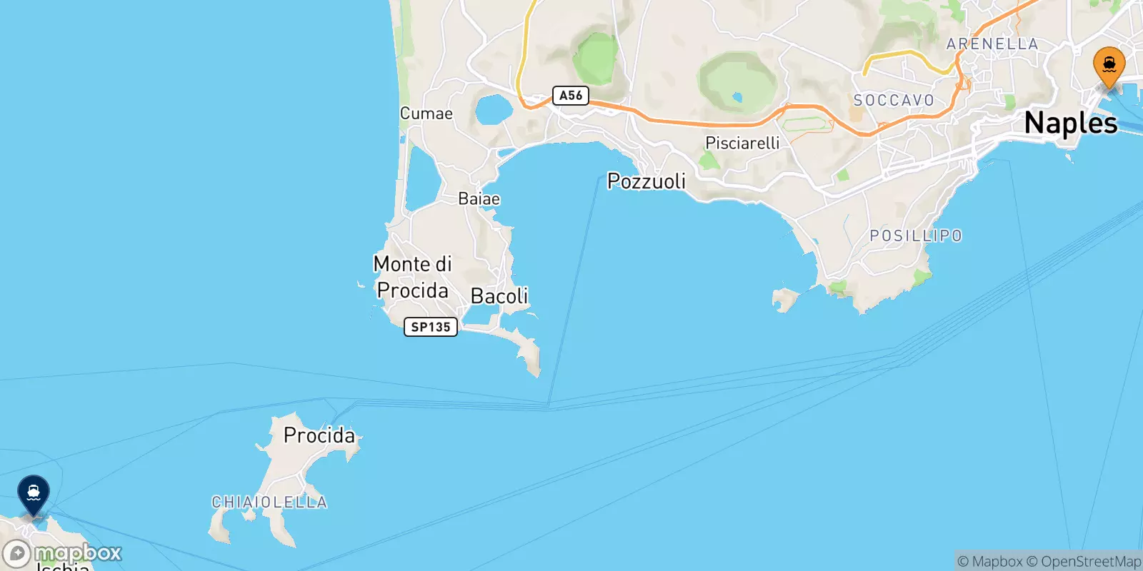 Traghetti da Napoli Beverello per Ischia