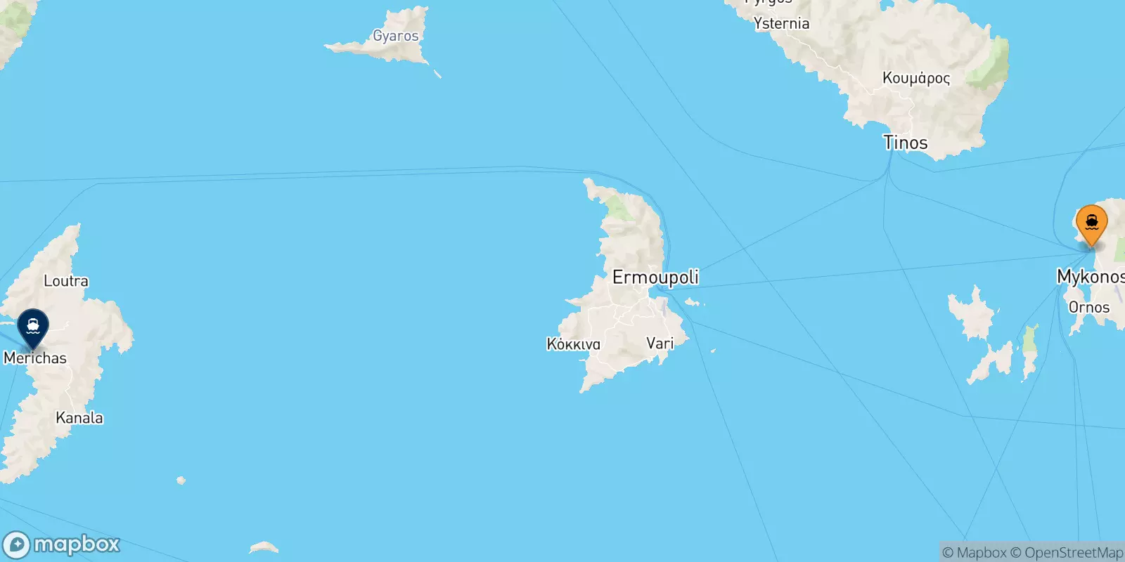 Traghetti da Mykonos per Kythnos