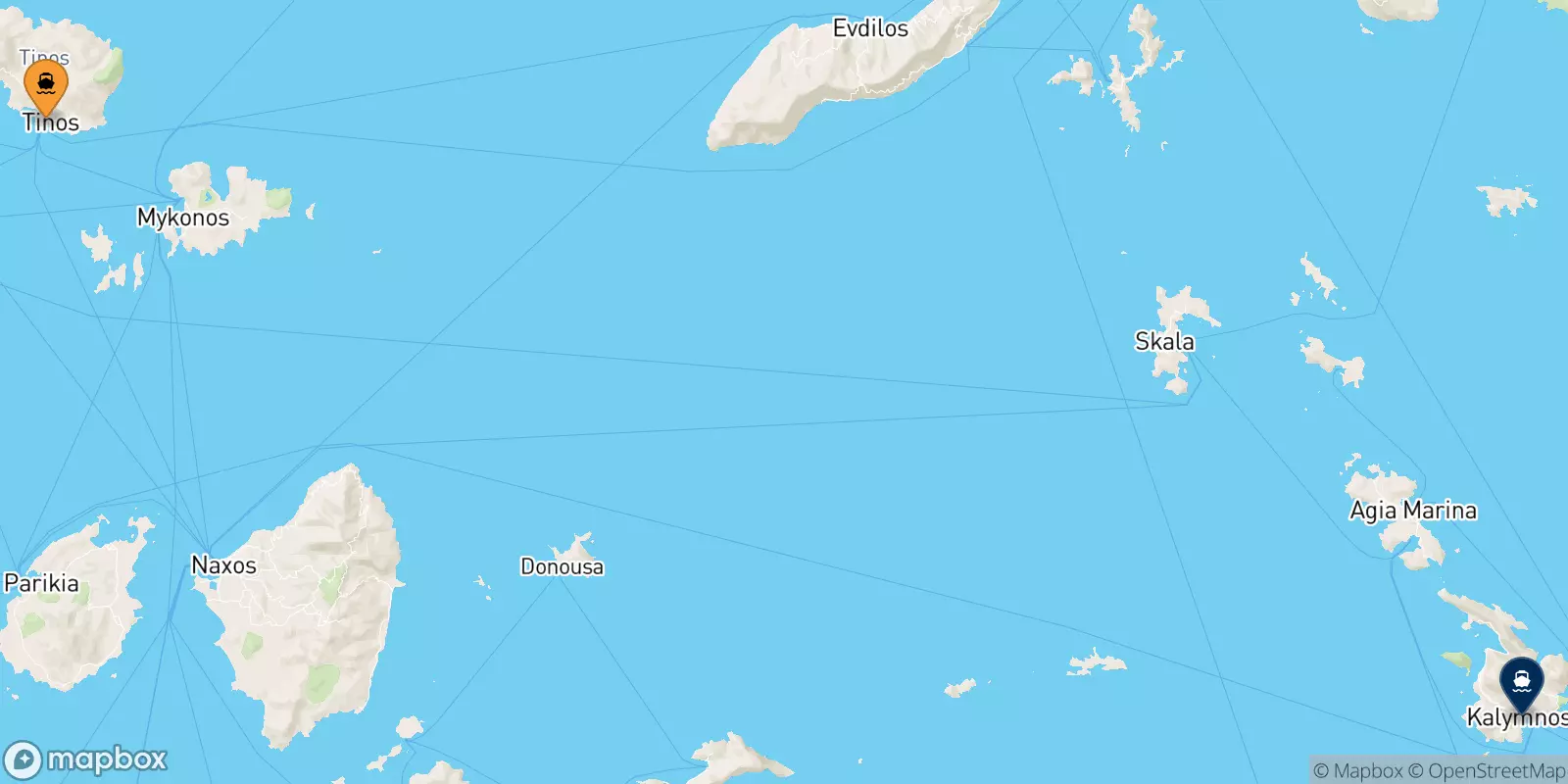 Traghetti da Tinos per Kalymnos