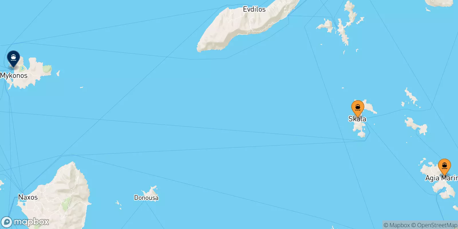 Traghetti dalle Isole Dodecaneso per Mykonos