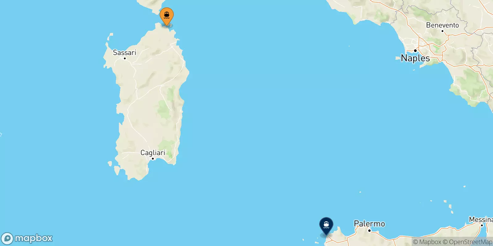 Traghetti da Golfo Aranci per Trapani