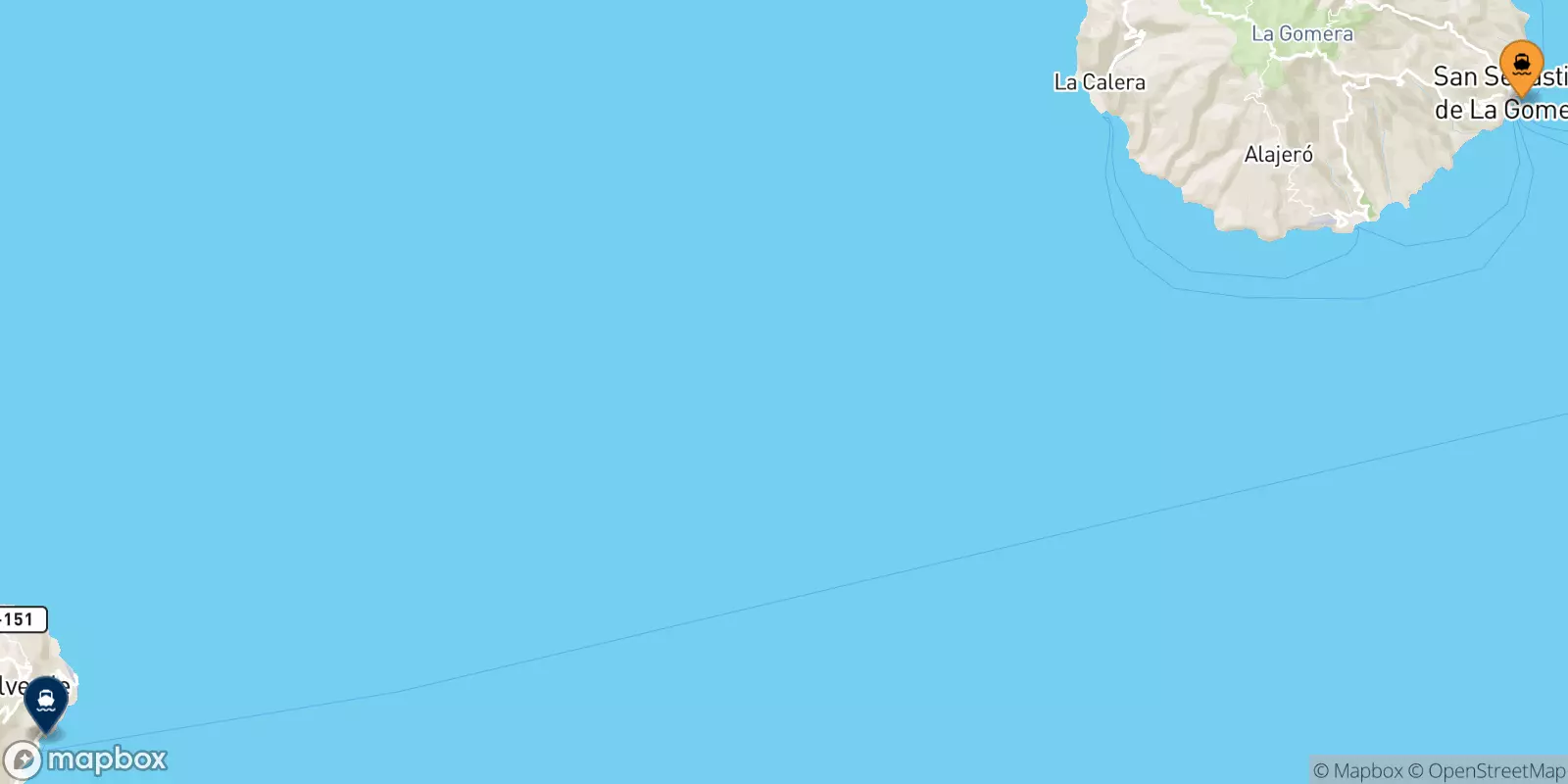 Traghetti da San Sebastian De La Gomera per Valverde (El Hierro)