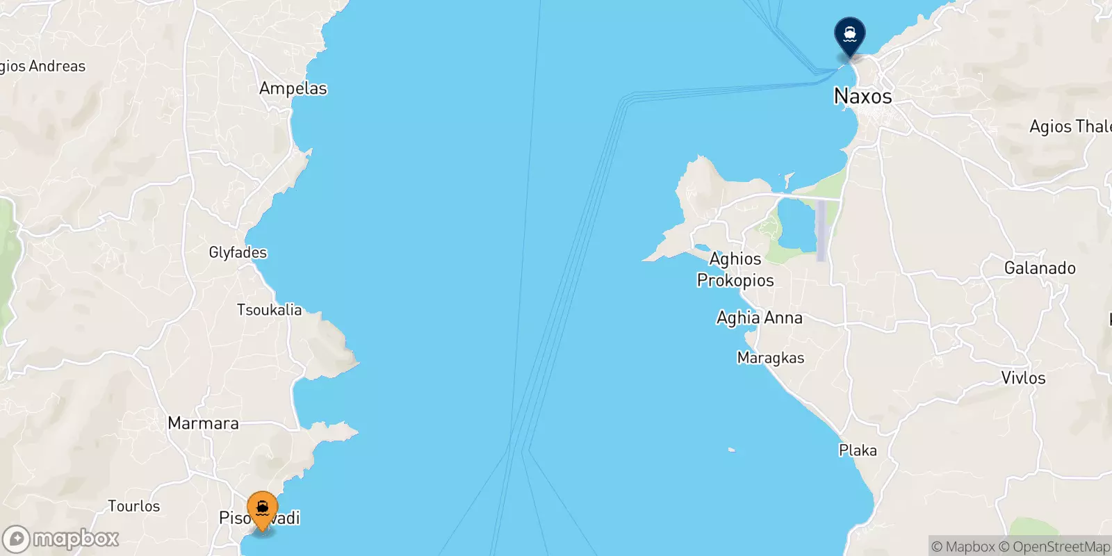 Traghetti da Piso Livadi (Paros) per le Isole Cicladi