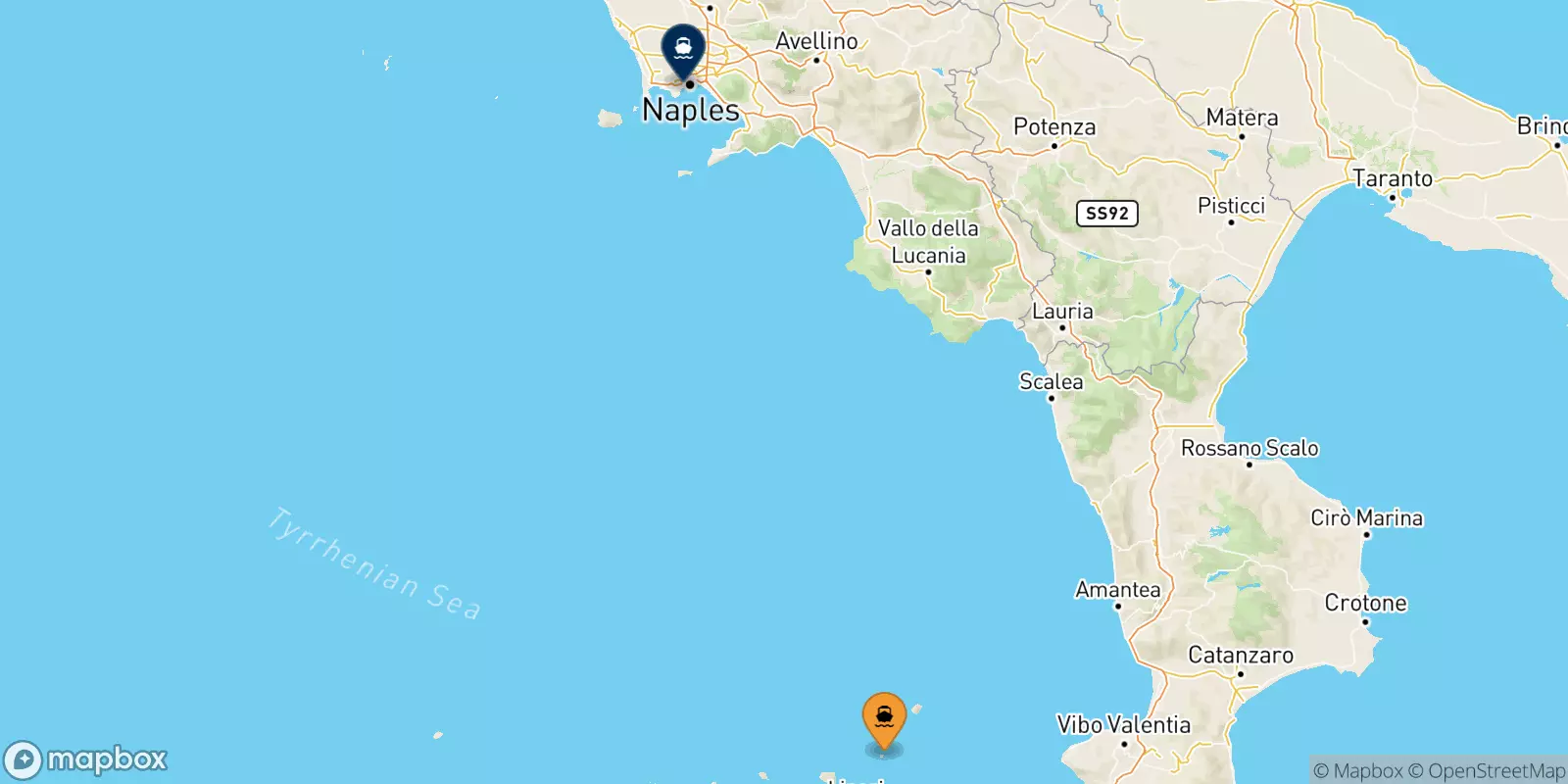 Traghetti da Panarea per Napoli Mergellina