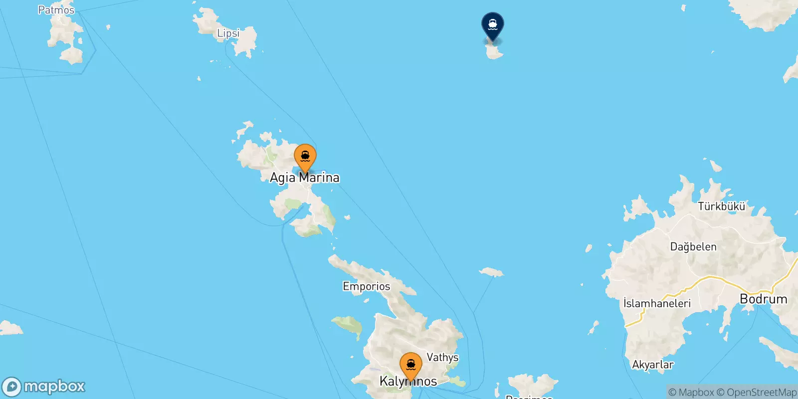 Traghetti dalle Isole Dodecaneso per Farmakonisi