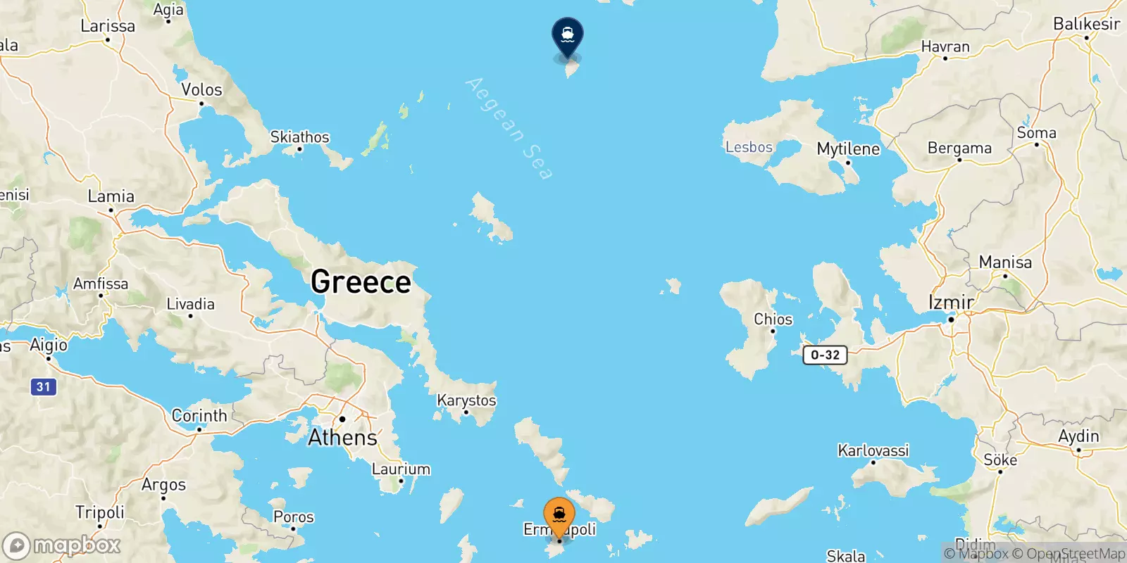 Traghetti da Syros per Agios Efstratios