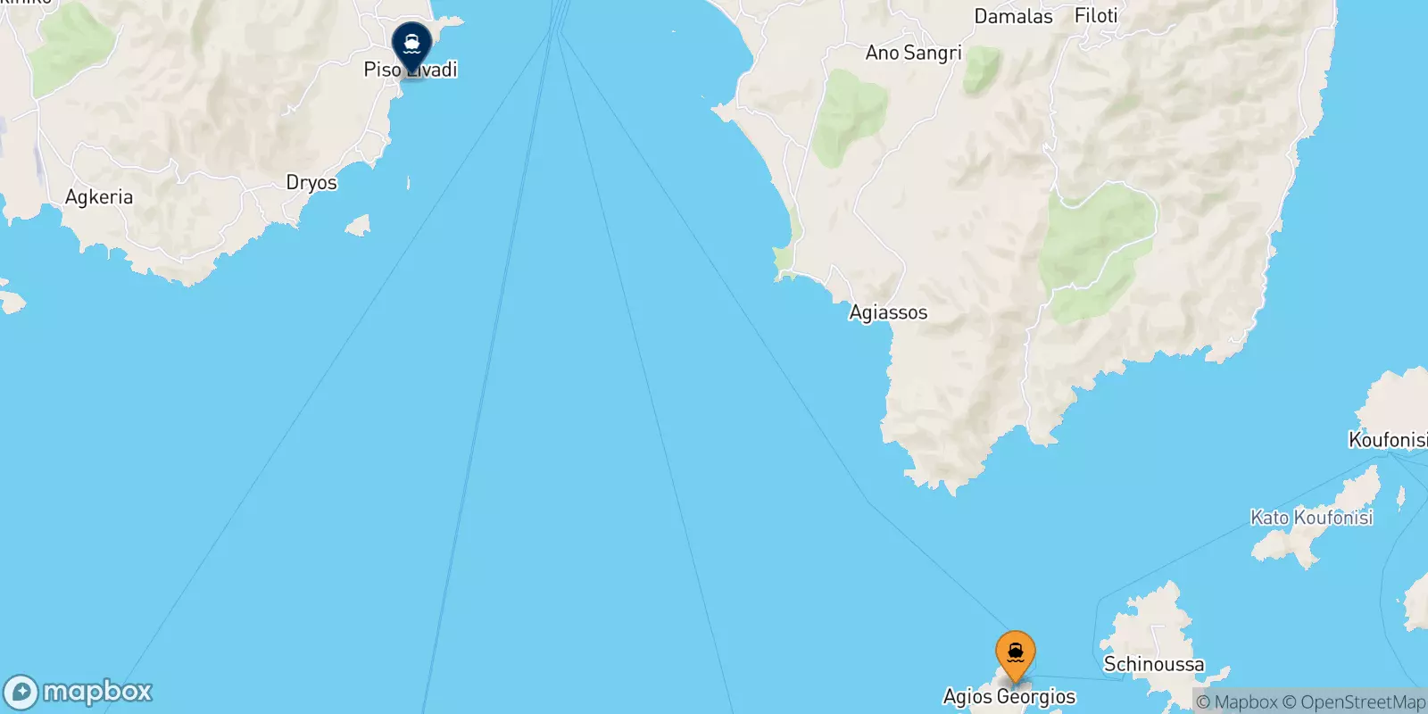 Traghetti da Iraklia per Piso Livadi (Paros)