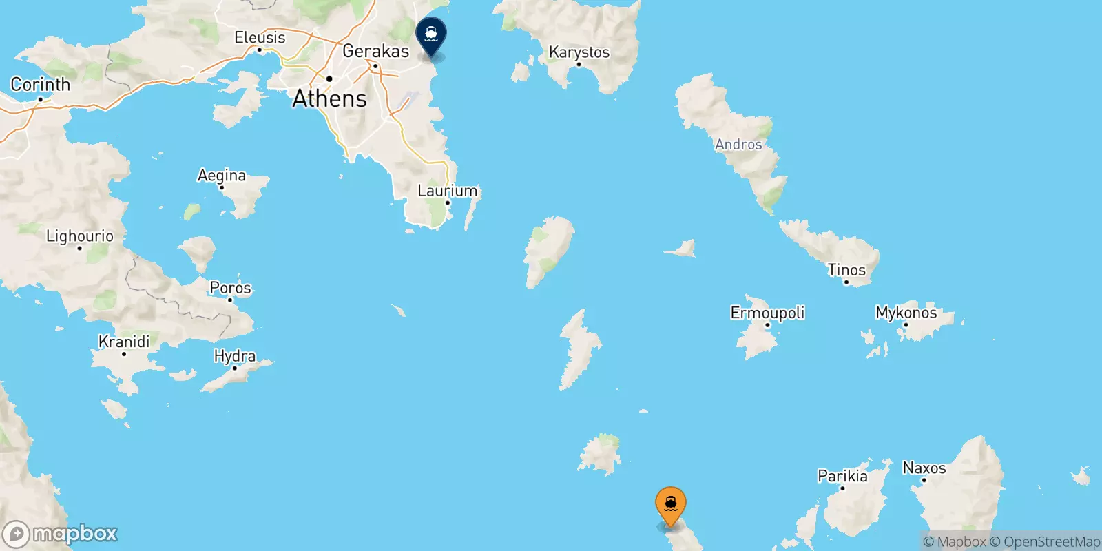 Traghetti da Sifnos per Rafina