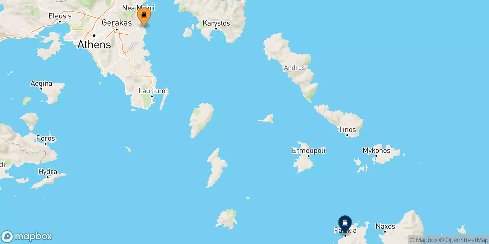 Traghetti da Rafina per Paros