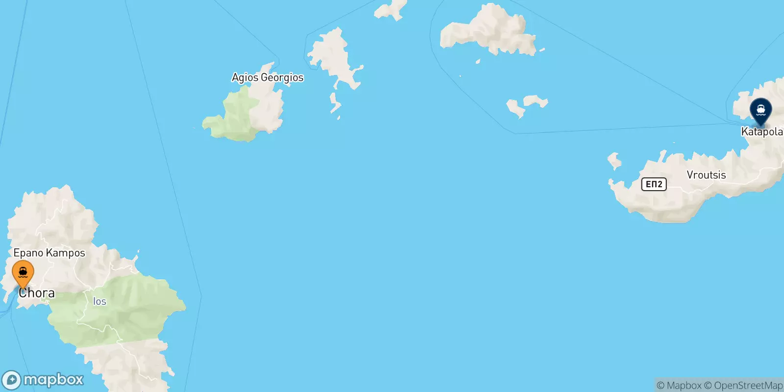 Traghetti da Ios per Katapola (Amorgos)