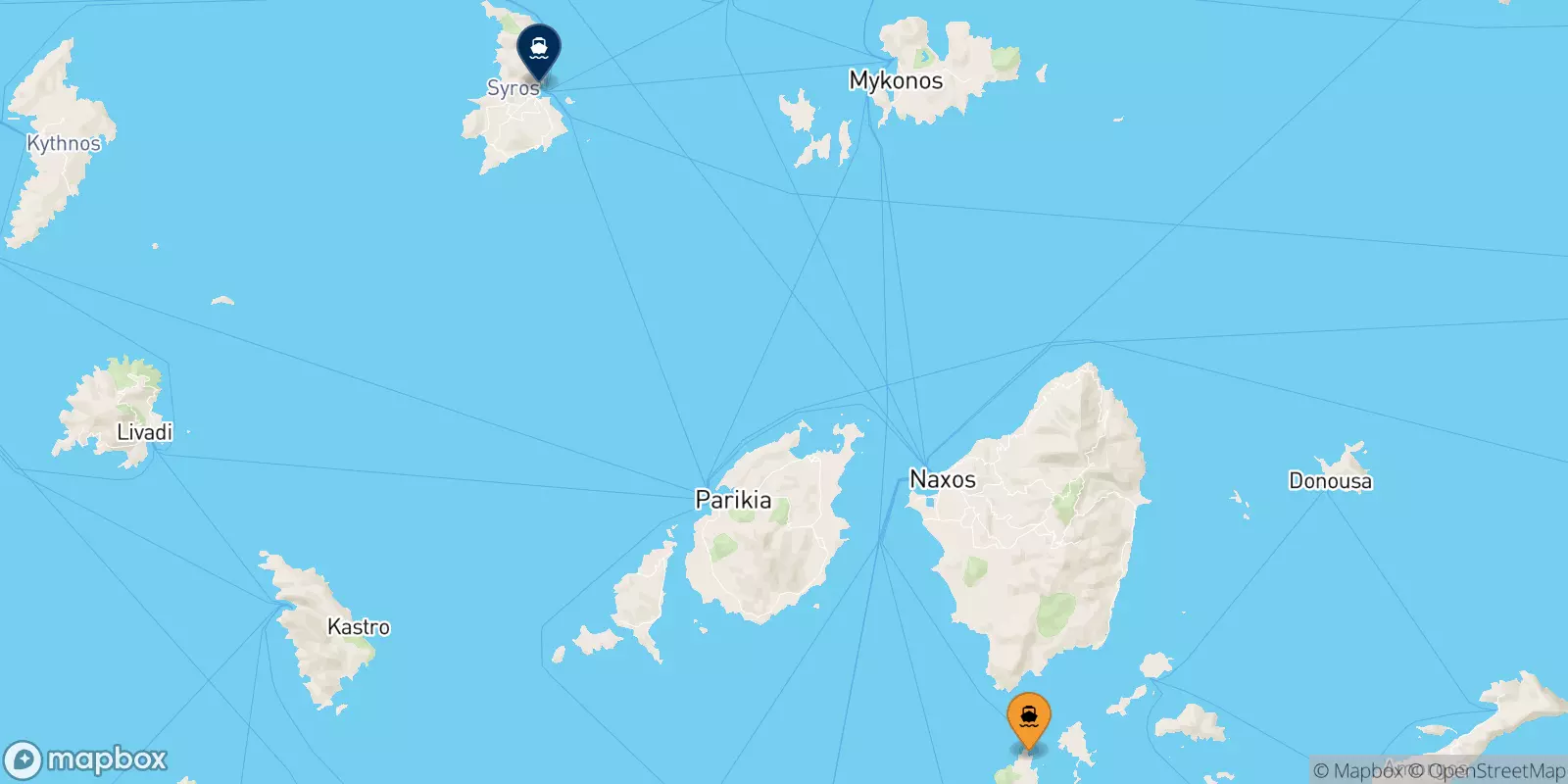 Traghetti da Iraklia per Syros