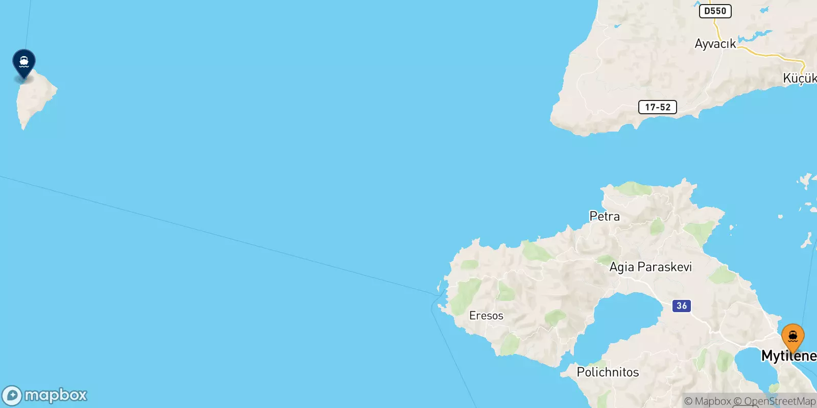 Traghetti da Mitilini (Lesvos) per Agios Efstratios