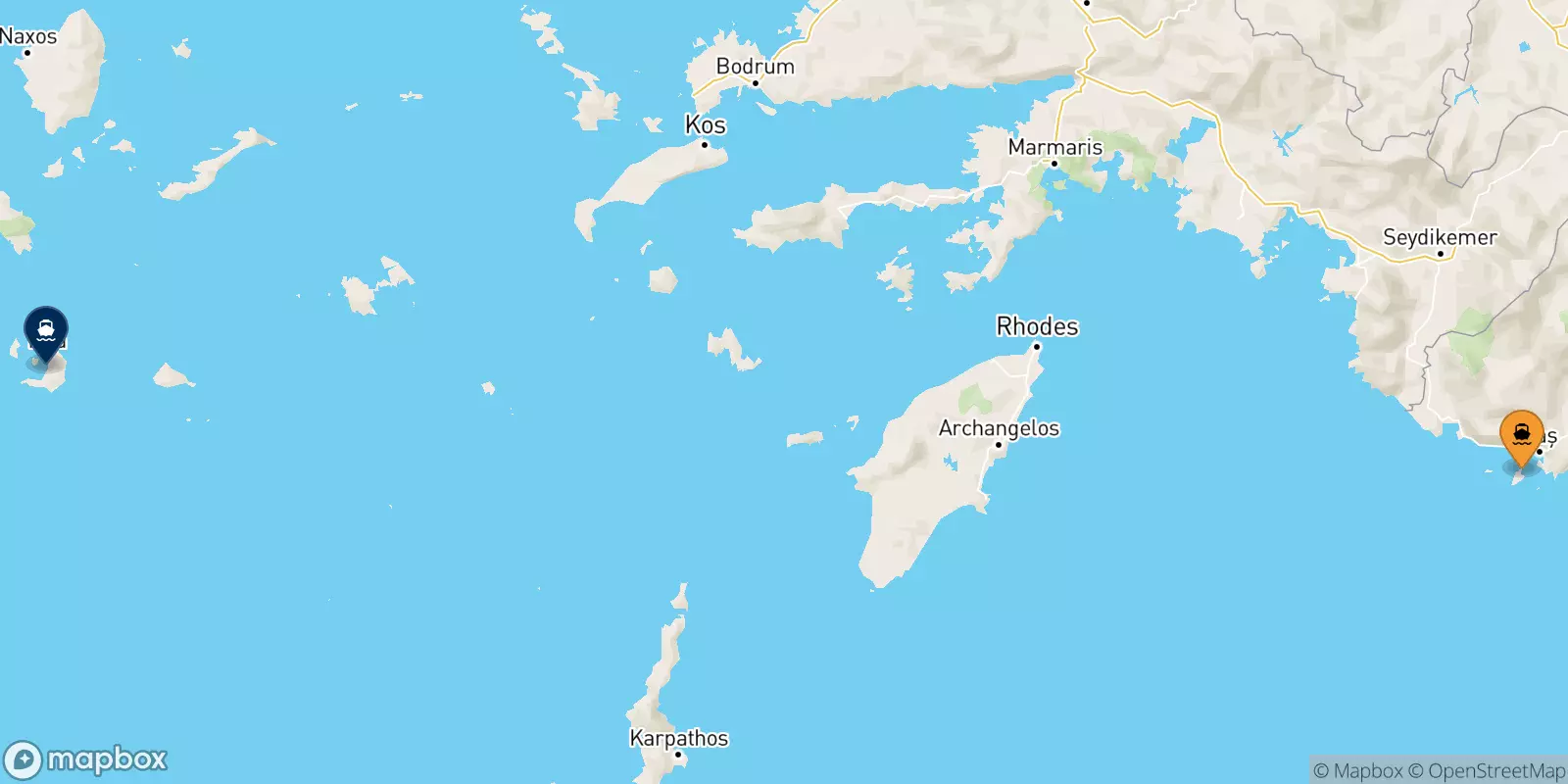 Traghetti da Kastellorizo per Santorini