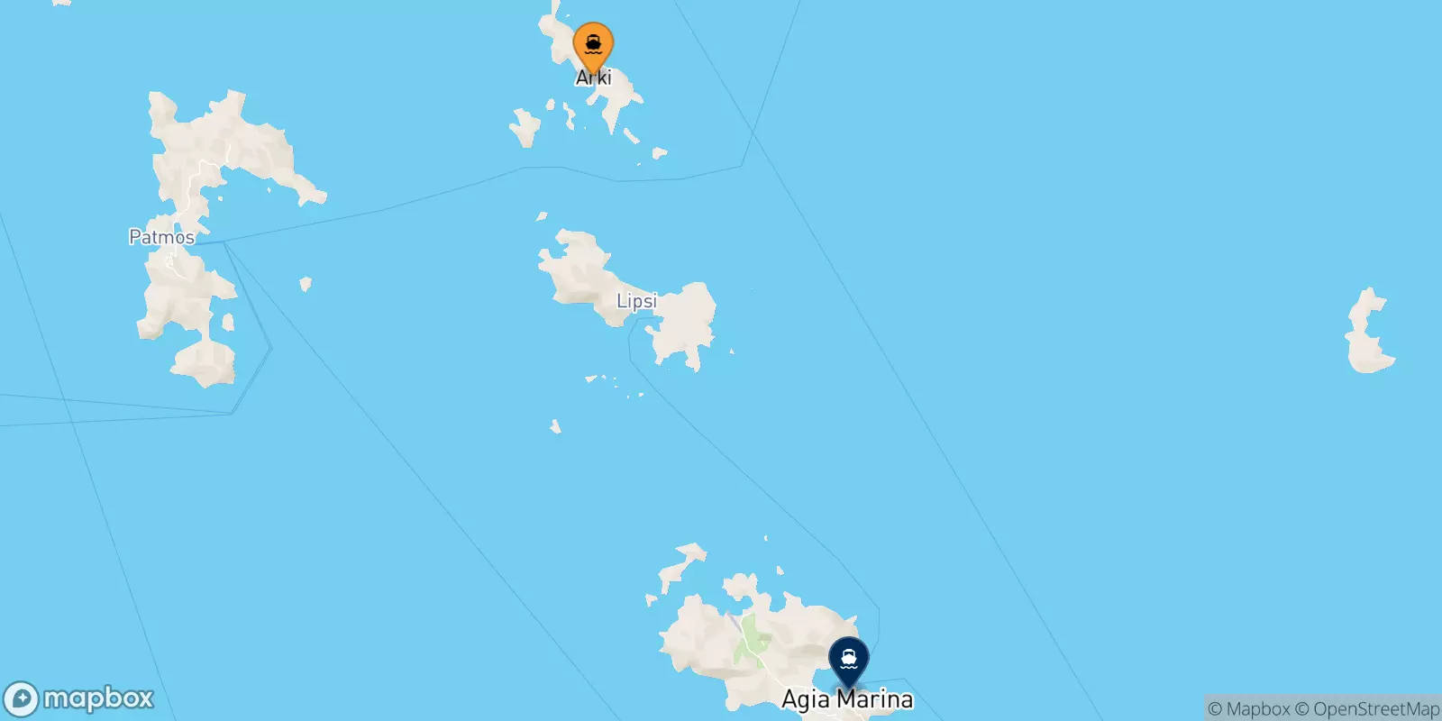 Traghetti da Arkyi per Agia Marina (Leros)