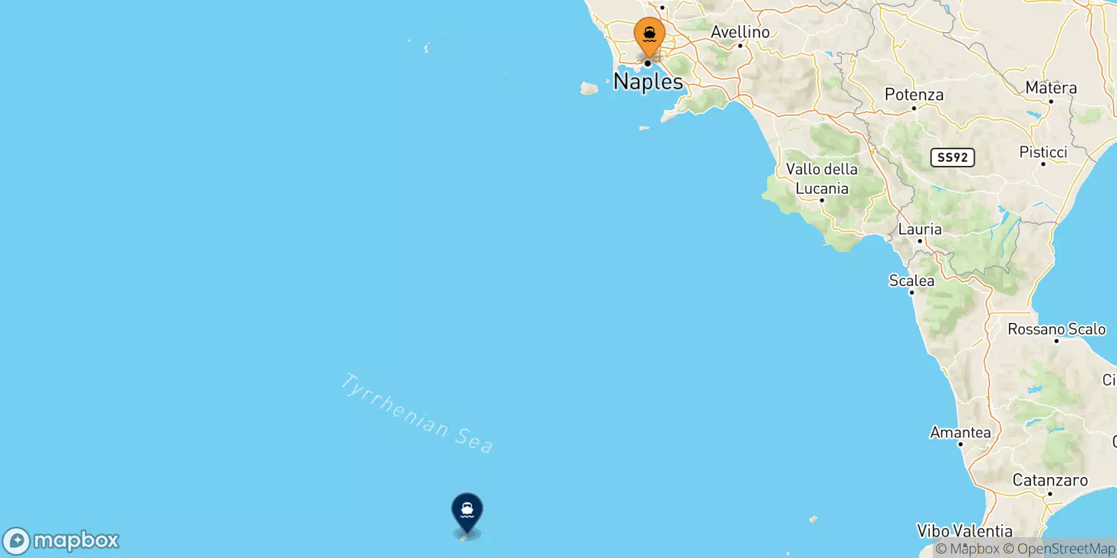 Traghetti da Napoli Beverello per l'Isola Di Ustica