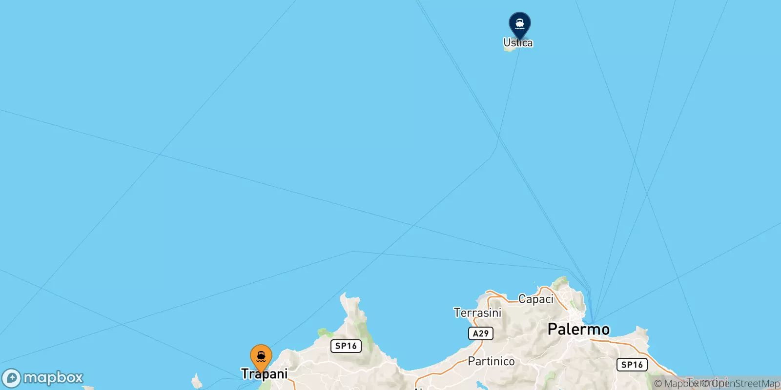 Traghetti da Trapani per l'Isola Di Ustica