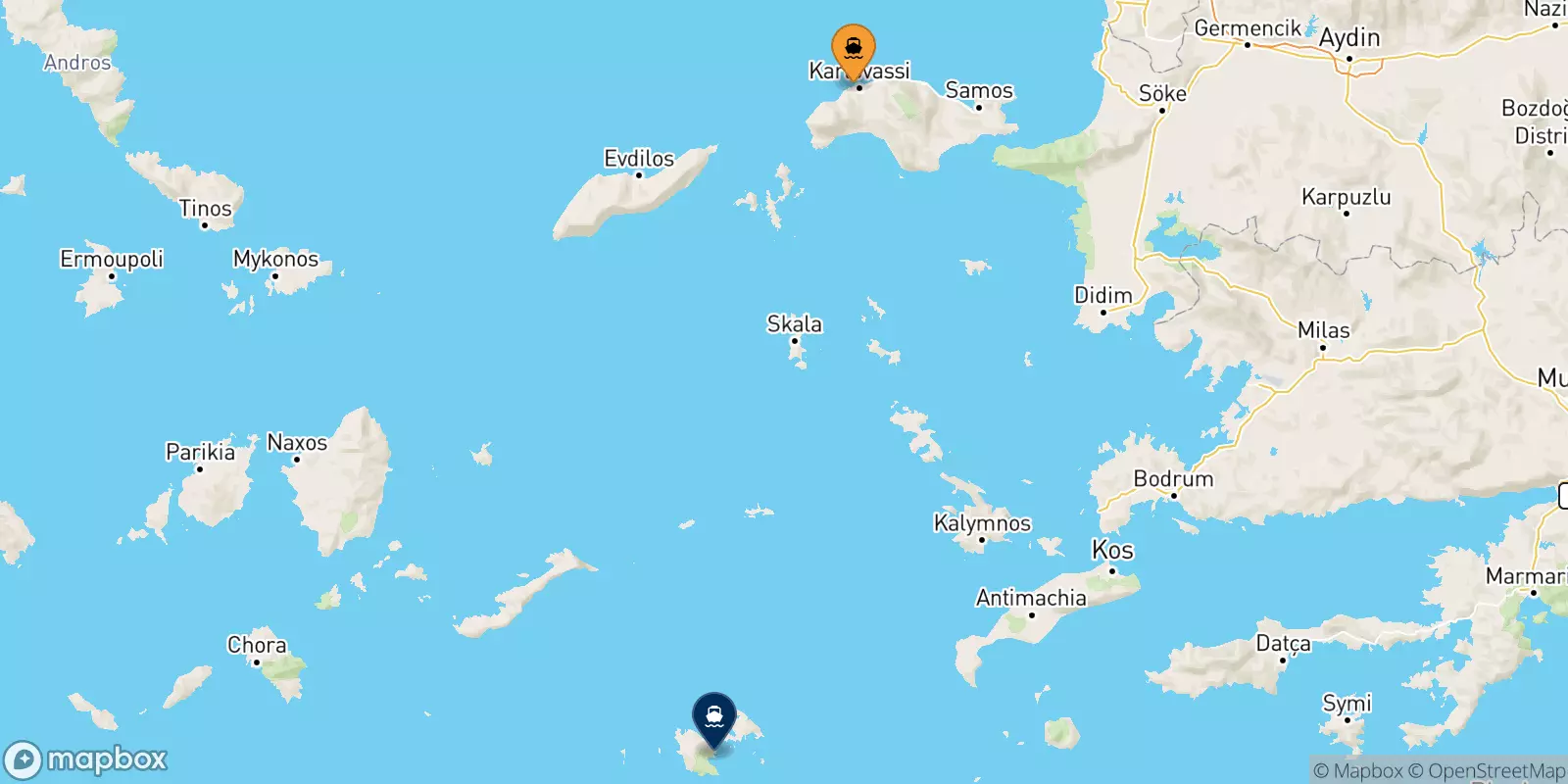 Traghetti dalle Isole Egeo Nord Orientale per Astypalea