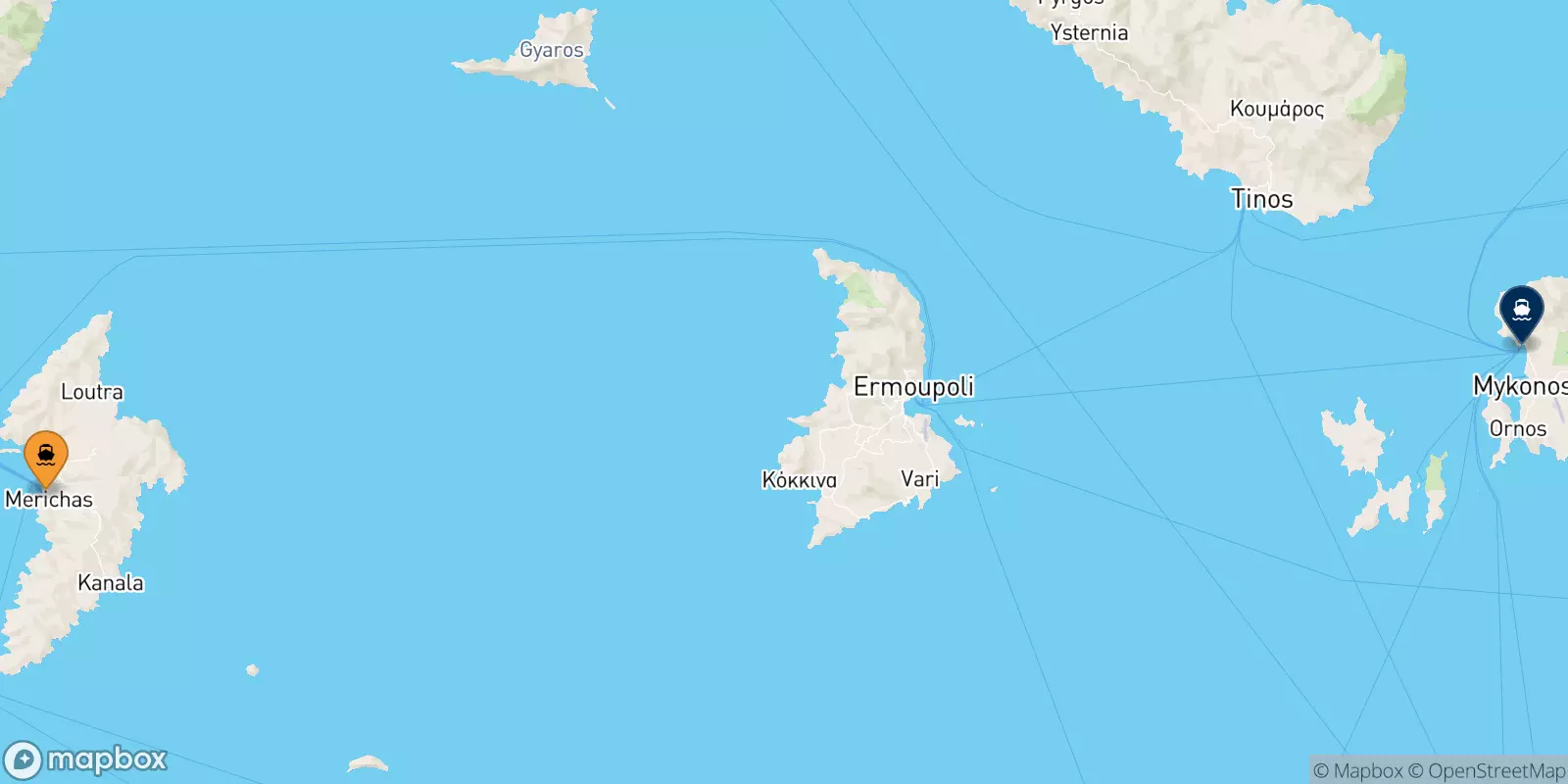 Traghetti da Kythnos per Mykonos