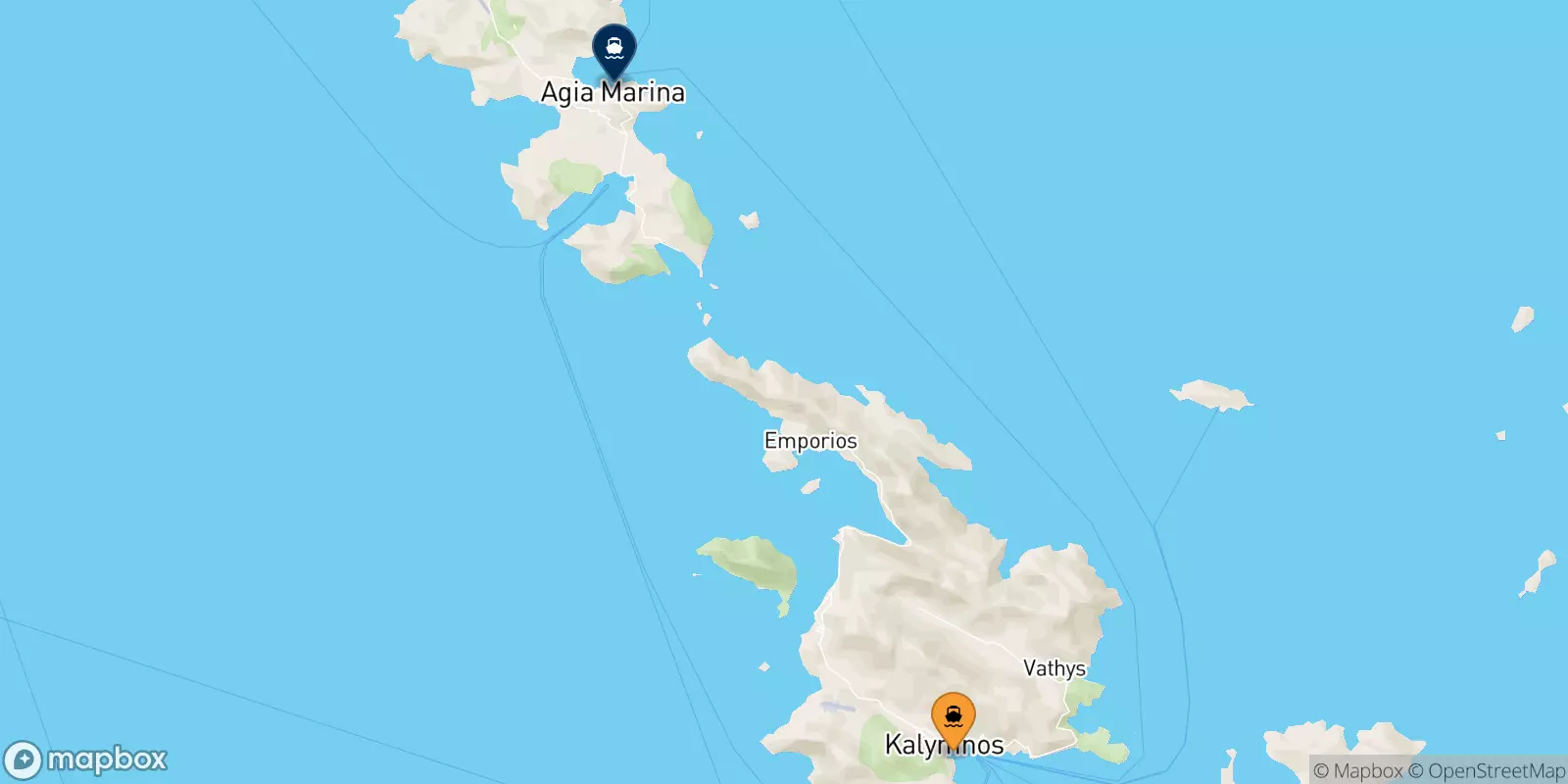 Traghetti da Kalymnos per Agia Marina (Leros)