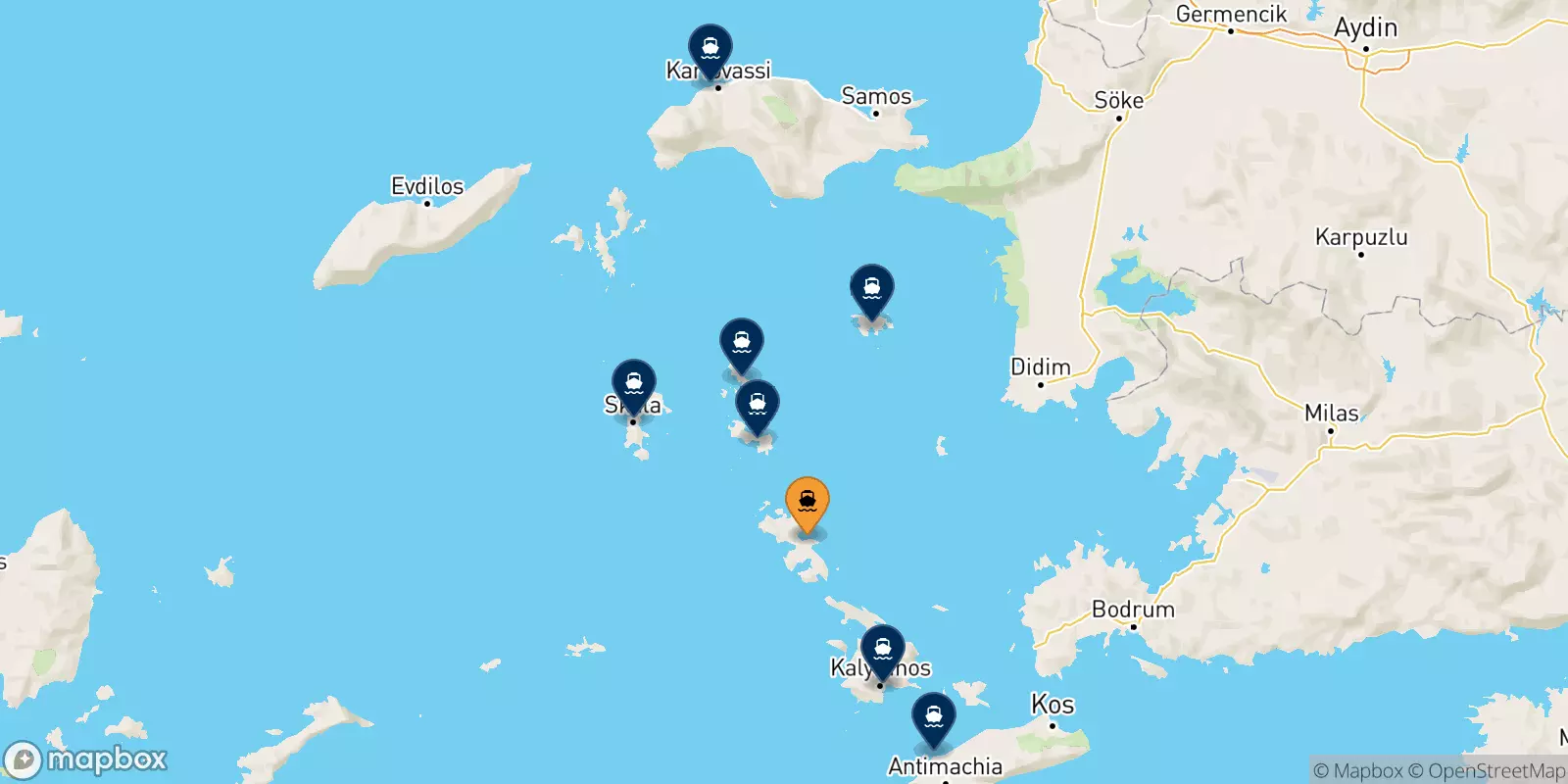 Traghetti da Agia Marina (Leros) per la Grecia