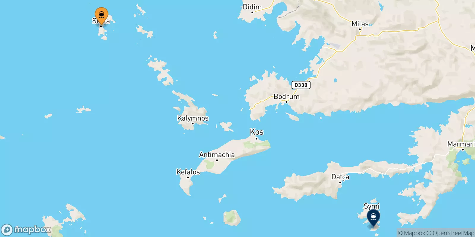 Traghetti da Patmos per Panormitis (Symi)