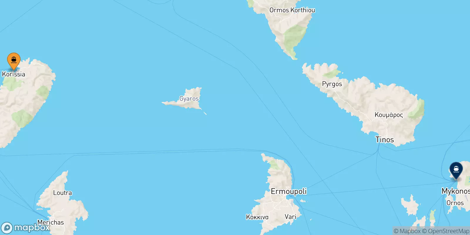 Traghetti da Kea per Mykonos