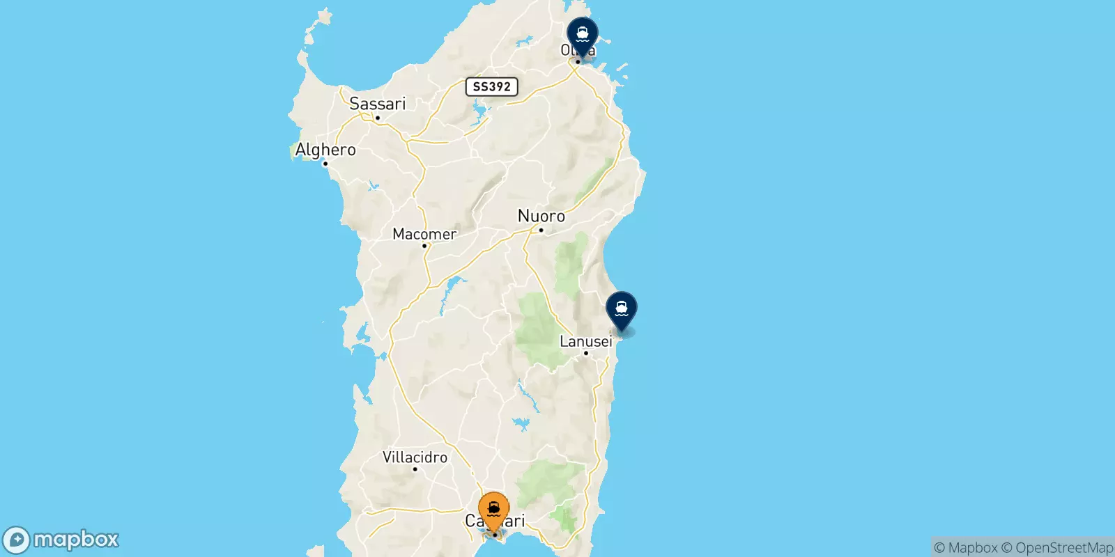 Traghetti da Cagliari per la Sardegna