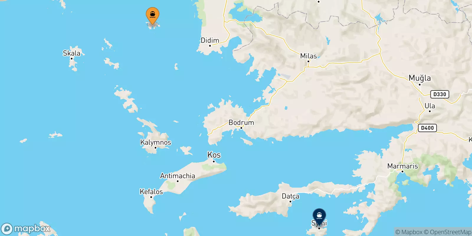 Traghetti da Agathonisi per Symi