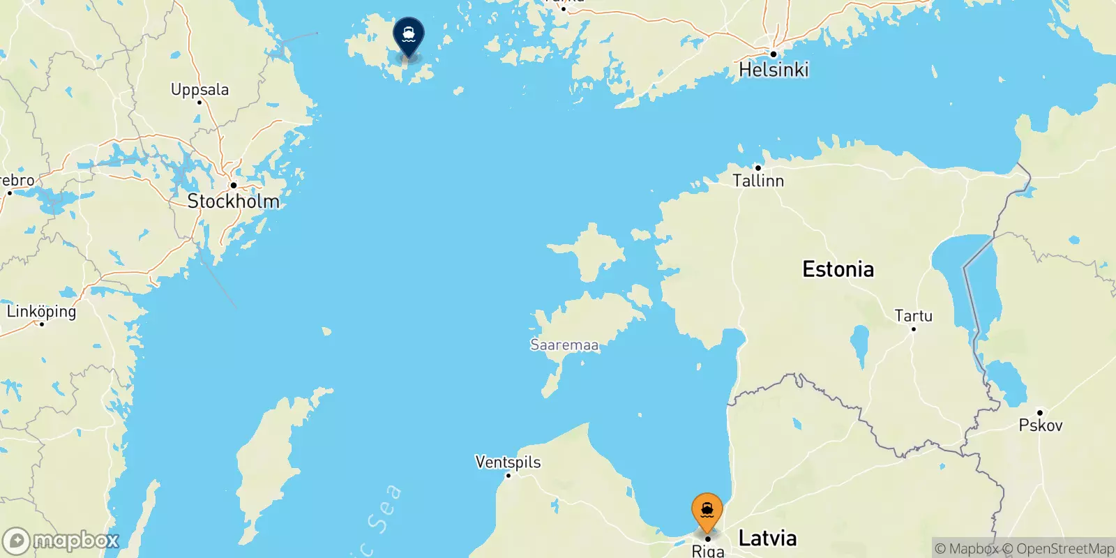 Traghetti da Riga per le Isole Aland