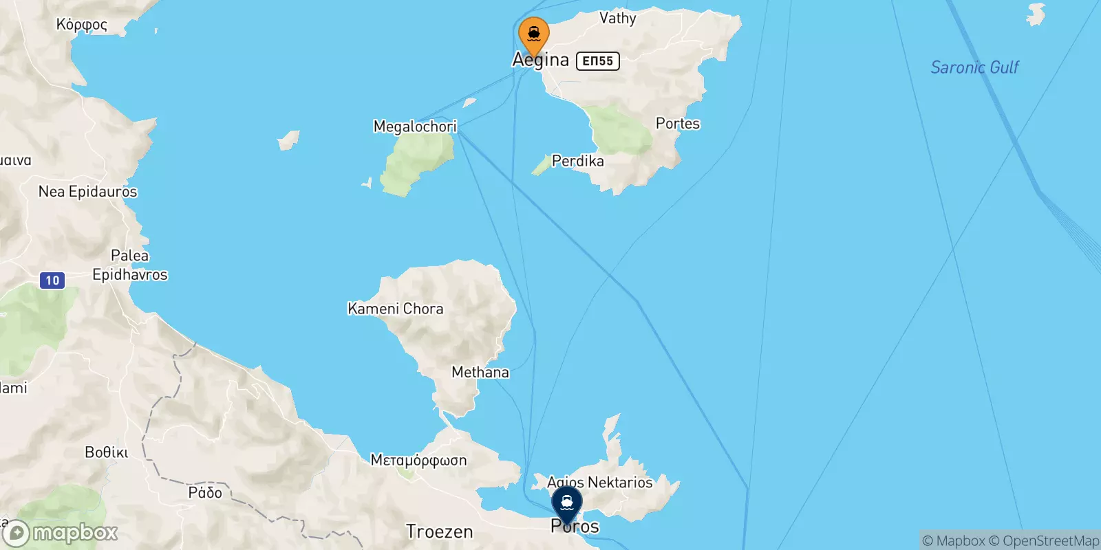 Traghetti da Aegina per Hydra