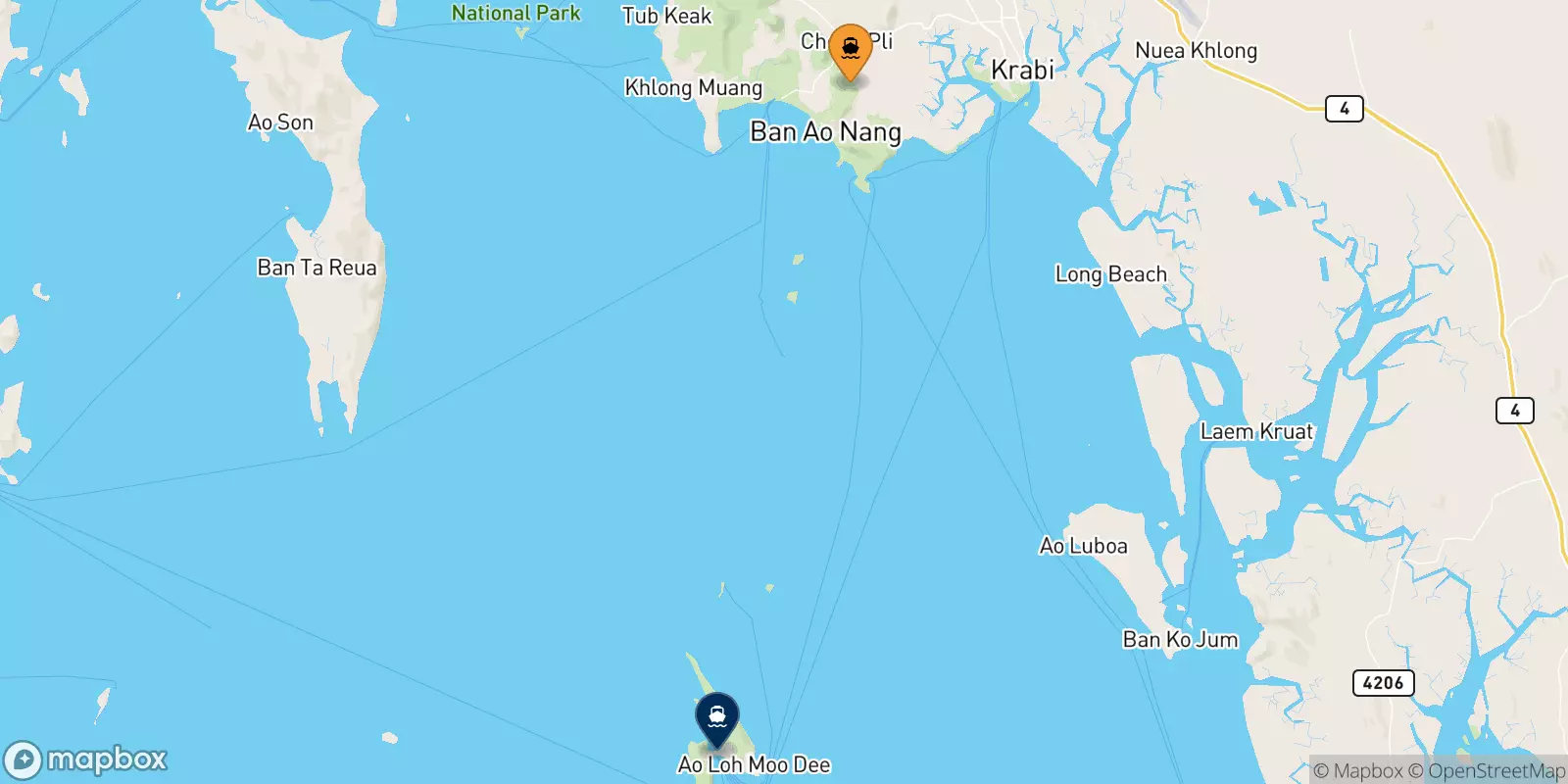 Traghetti da Ao Nang (Nopparat Thara Pier) per Koh Phi Phi (Tonsai Pier)