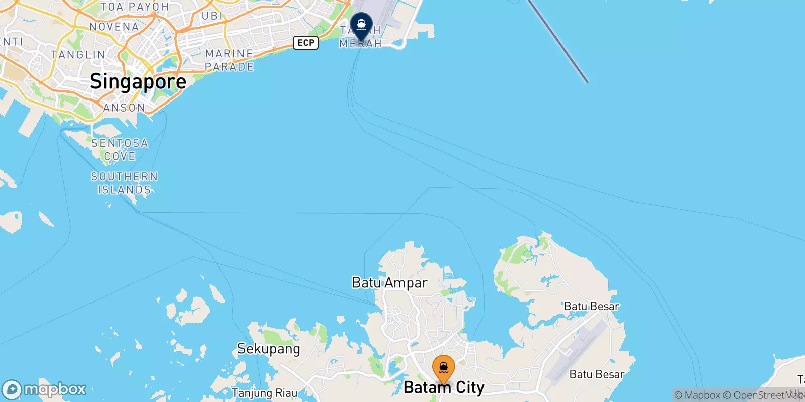 Traghetti da Batam Centre per Tanah Merah