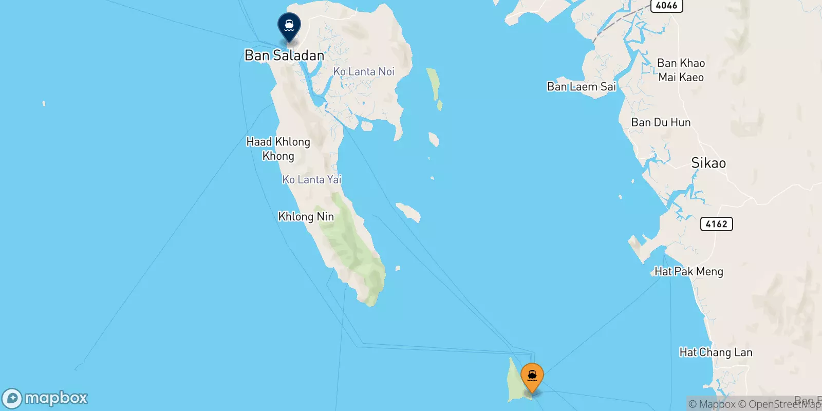 Traghetti da Koh Ngai per Koh Lanta (Saladan Pier)