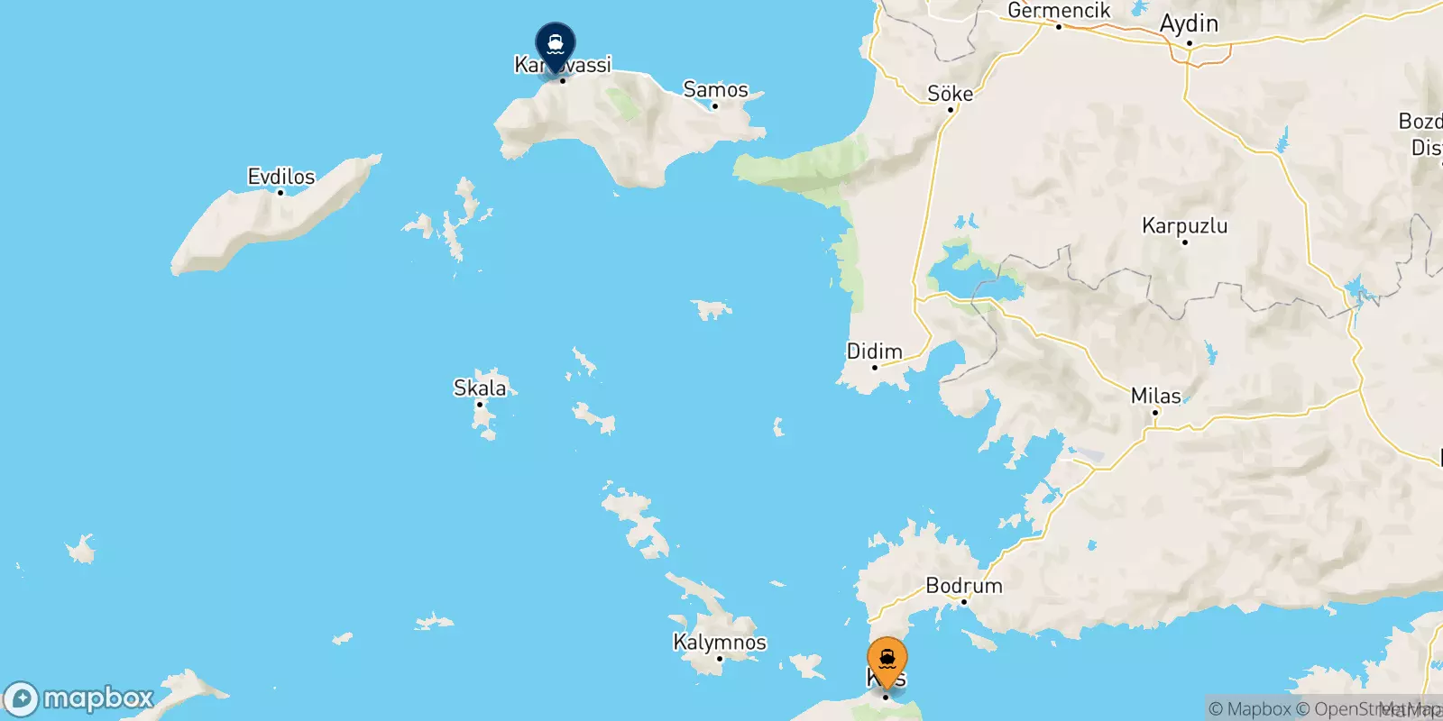 Traghetti da Kos per Karlovassi (Samos)