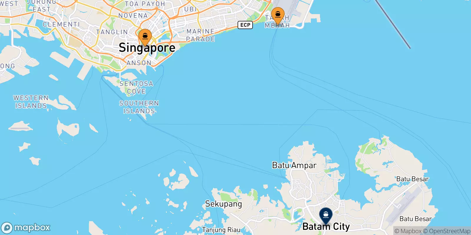Traghetti da Singapore per Batam Centre