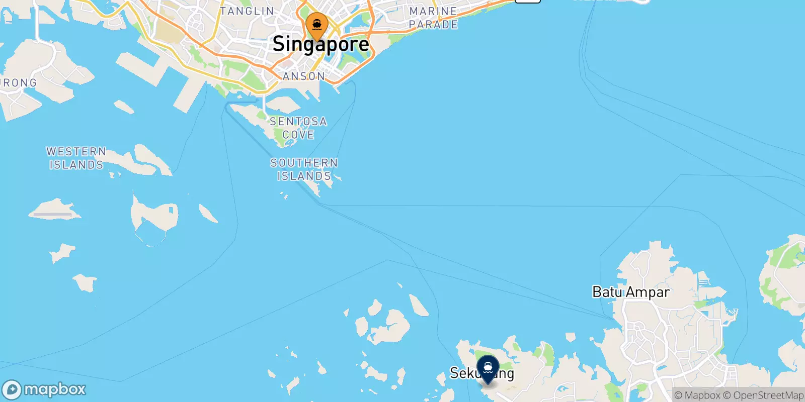 Traghetti da Singapore per Sekupang