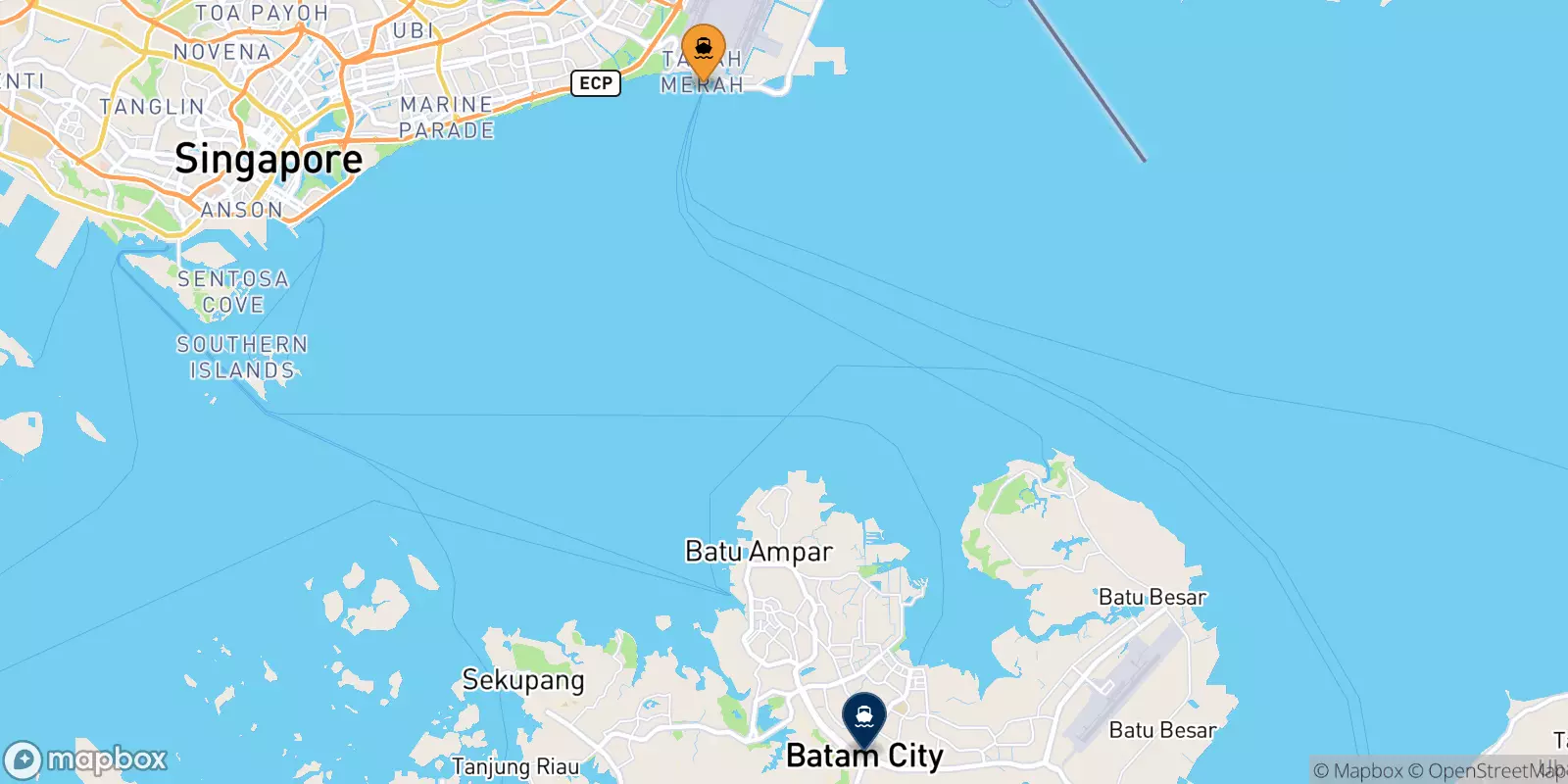 Traghetti da Tanah Merah per Batam Centre