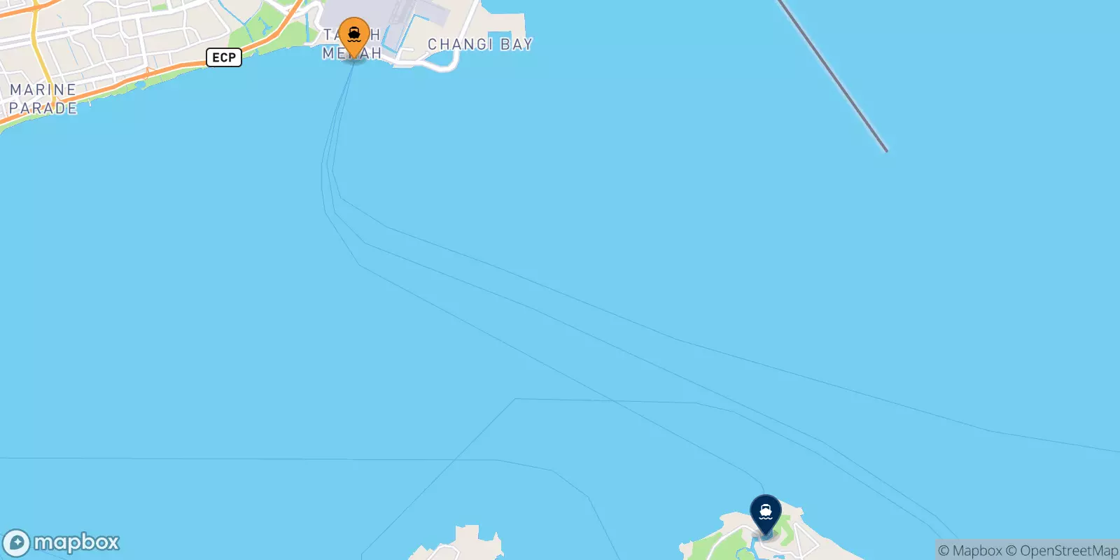 Traghetti da Tanah Merah per Nongsapura