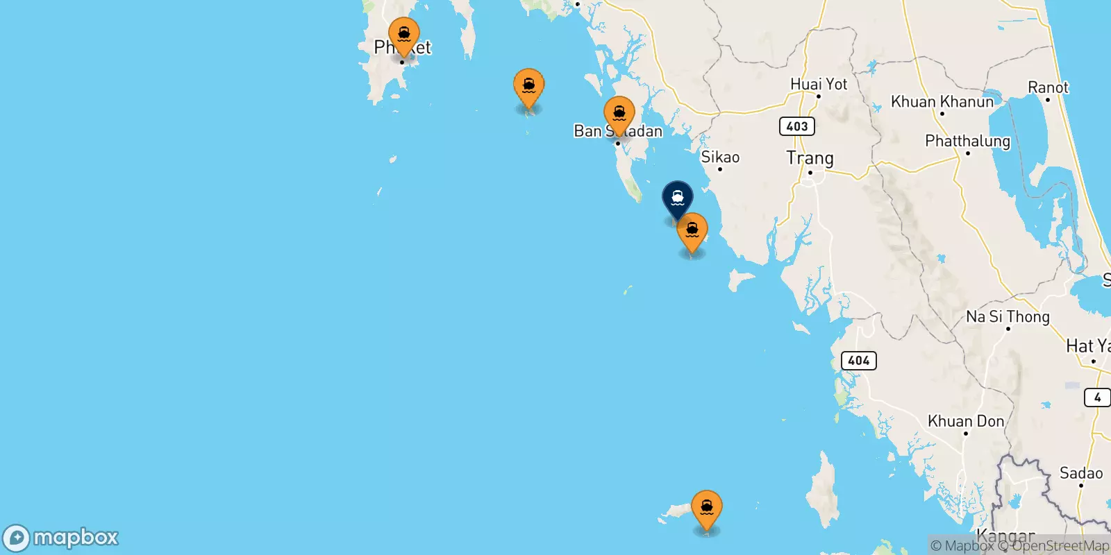 Traghetti dal Thailand per Koh Ngai