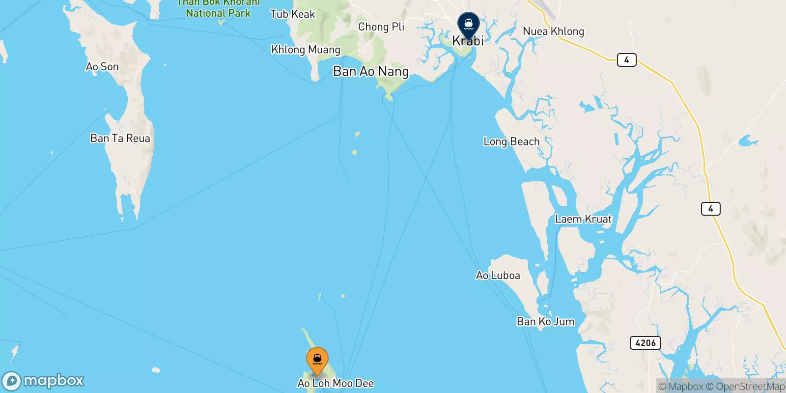 Traghetti dal Thailand per Krabi (Kong Ka Pier)