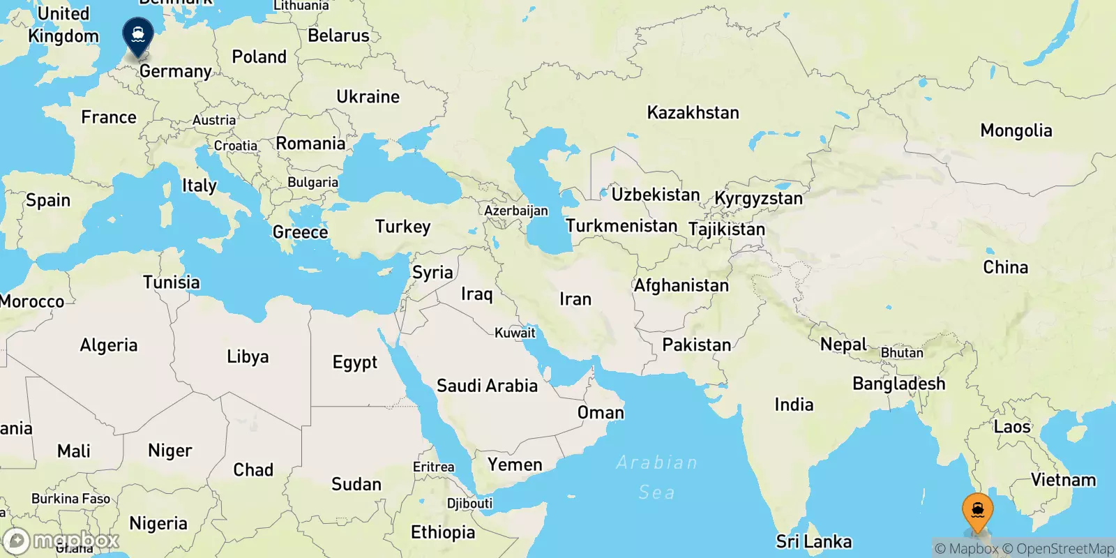 Traghetti da East Railay Bay Beach (Floating Pier) per Koh Mook