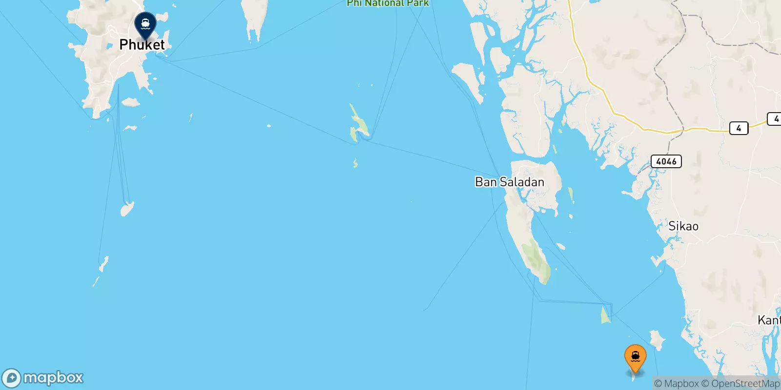 Traghetti da Koh Kradan Beach per Phuket (Rassada Pier)