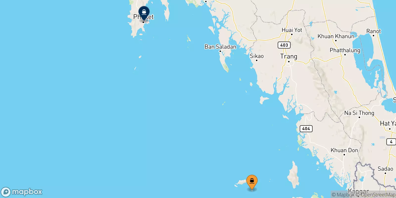 Traghetti da Koh Lipe (Bundhaya Pier) per Phuket (Rassada Pier)
