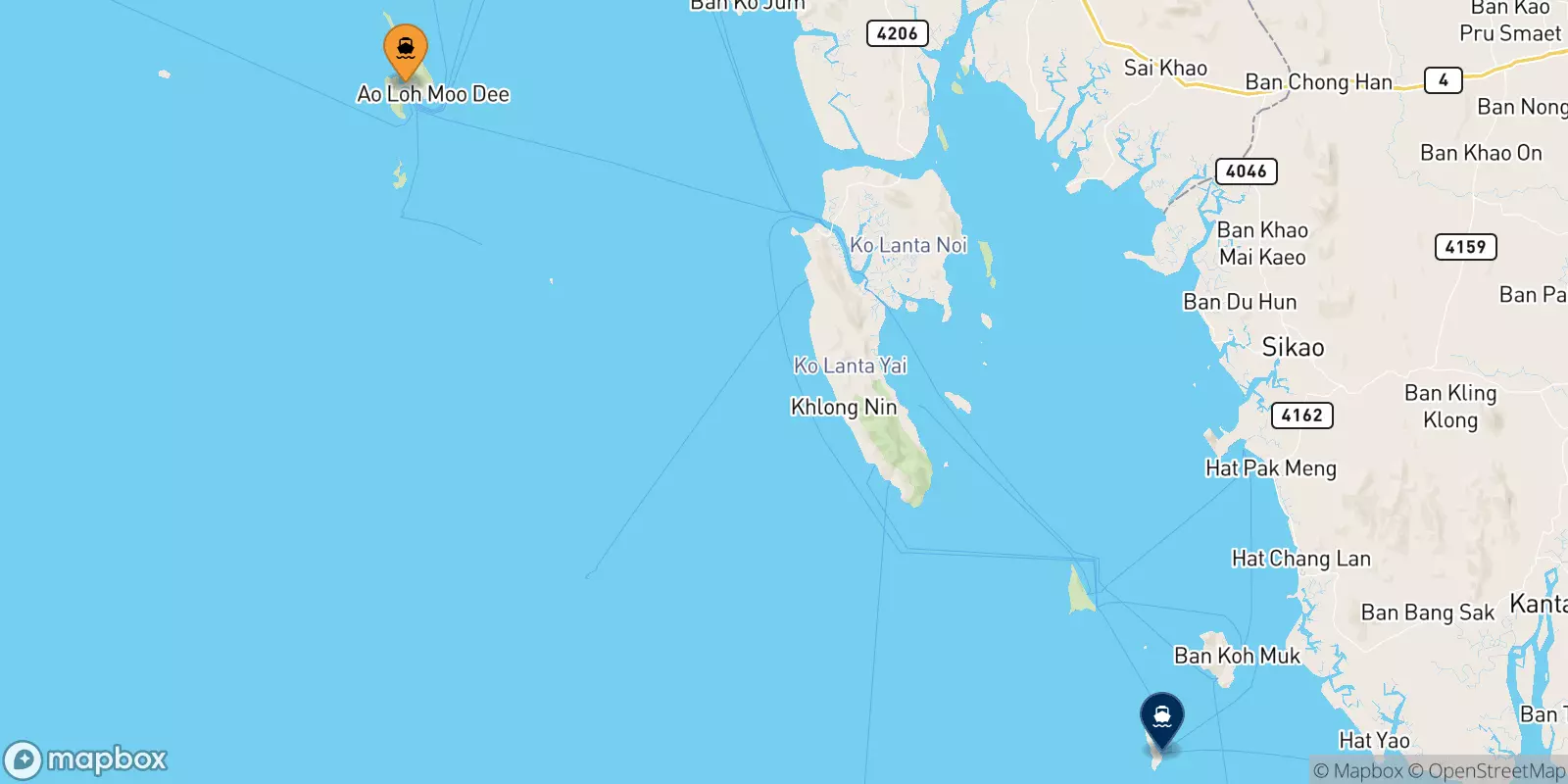 Traghetti da Koh Phi Phi (Tonsai Pier) per Koh Kradan Beach